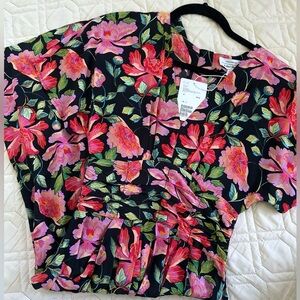 & OTHER STORIES | BLACK PEONY MIDI DRESS | NWT | Paris Atelier